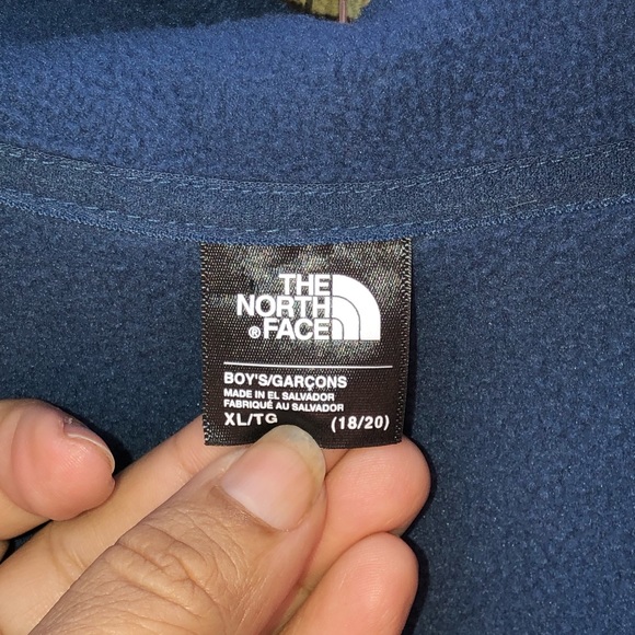 The north face fleece camo half zip jacket for boys - Picture 4 of 7